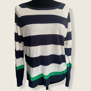 Zara striped knit pullover long sleeve top M